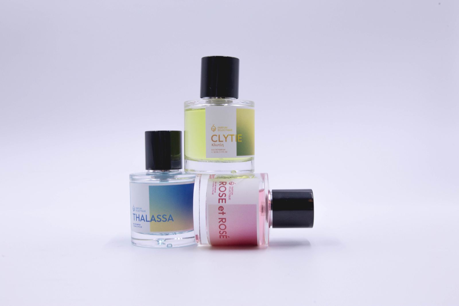 Clytie, Thalassa and Rose et Rosé bottles grouped together
